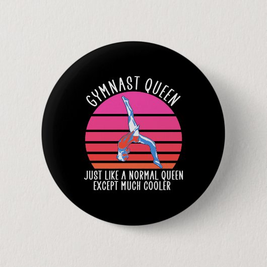 Gymnast Queen Ronde Button 5,7 Cm (Voorkant)