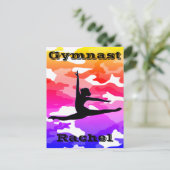 Gymnast Rainbow Camouflage Briefkaart (Staand voorkant)
