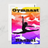 Gymnast Rainbow Camouflage Briefkaart (Voorkant / Achterkant)