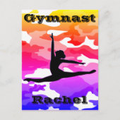 Gymnast Rainbow Camouflage Briefkaart (Voorkant)