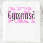 Gymnast Rechthoekige Sticker (Tas)