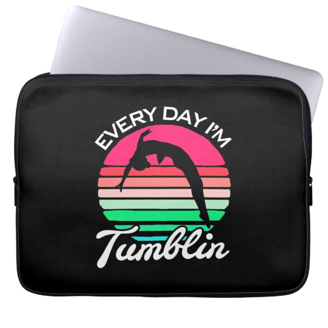Gymnast Retro  Tumblin Laptop Sleeve (Voorkant)