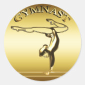 GYMNAST RONDE STICKER (Voorkant)