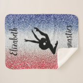 Gymnast Rood, Wit & Blauw Sherpa Deken (Voorkant (horizontaal))