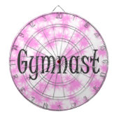 Gymnast Roze en Wit Dartbord (Voorkant)