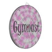 Gymnast Roze en Wit Dartbord (Voorkant Links)