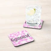 Gymnast Roze en Wit Drankjes Onderzetter (Rechterzijde)