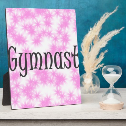 Gymnast Roze en Wit Fotoplaat (Zijkant)