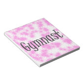Gymnast Roze en Wit Notitieblok (Schuin)