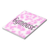 Gymnast Roze en Wit Notitieblok (Linkerzijde)
