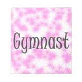 Gymnast Roze en Wit Notitieblok (Voorkant)