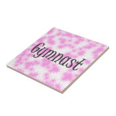 Gymnast Roze en Wit Tegeltje (Zijkant)