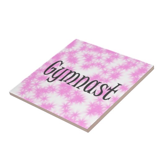 Gymnast Roze en Wit Tegeltje (Zijkant)