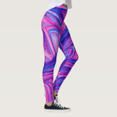 Gymnast Roze/Paarse/Blauwe Swirl Leggings (Rechts)