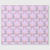 Gymnast schattige kinderen verjaarfeest met kleurr cadeaupapier (Vlak)