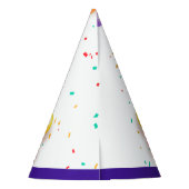 Gymnast schattige kinderen verjaarfeest met kleurr feesthoedjes (Achterkant)