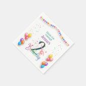 Gymnast schattige kinderen verjaarfeest met kleurr servet (Hoek)