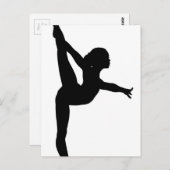 Gymnast Silhouette Briefkaart (Voorkant / Achterkant)