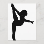 Gymnast Silhouette Briefkaart (Voorkant)