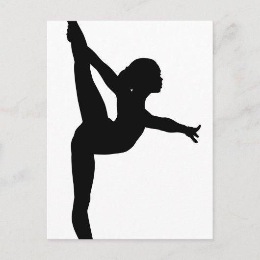 Gymnast Silhouette Briefkaart (Voorkant)