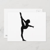 Gymnast Silhouette Briefkaart (Voorkant / Achterkant)