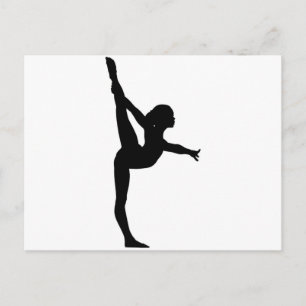 Gymnast Silhouette Briefkaart