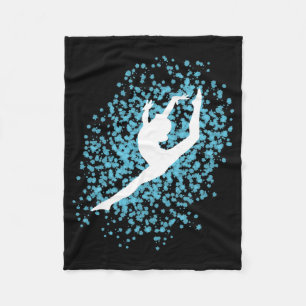 Gymnast Silhouette Fleece Deken
