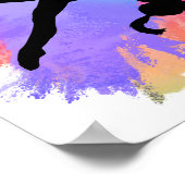 Gymnast Silhouette Kunst Poster (Hoek)