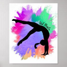 Gymnast Silhouette Kunst Poster