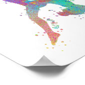 Gymnast Silhouette Kunst Poster (Hoek)