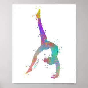 Gymnast Silhouette Kunst Poster