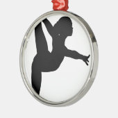 Gymnast Silhouette Metalen Ornament (Links)