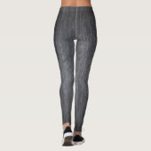 gymnast silhouette op grijs hout leggings (Achterkant)