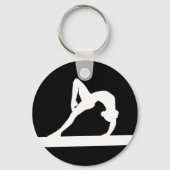 Gymnast Silhouette Sleutelhanger Black (Voorkant)