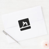Gymnast Silhouette Sticker Zwart (Envelop)