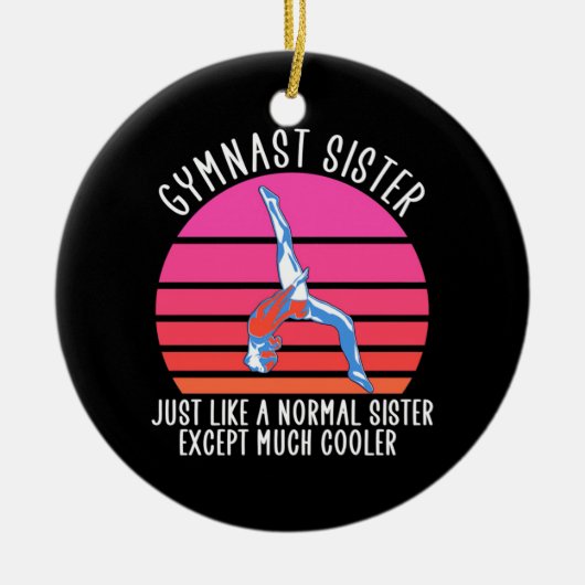 Gymnast Sister Keramisch Ornament (Voorkant)