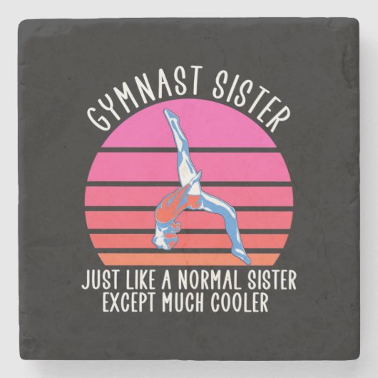 Gymnast Sister Stenen Onderzetter (Voorkant)