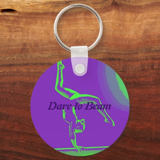 Gymnast sleutelhanger "Dare to Beam" (Voorkant)