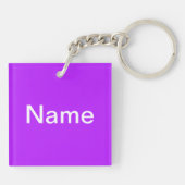 Gymnast Sleutelhanger met naam Paars (Achterkant)