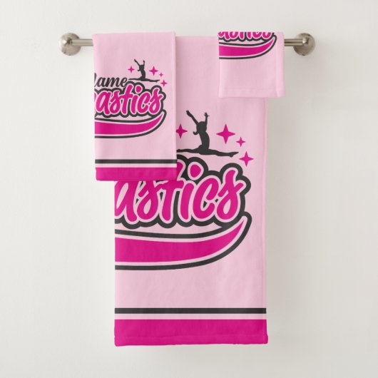 Gymnast Split Leap Gymnastiek op maat Bad Handdoek (Insitu)