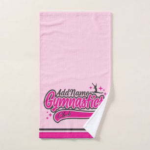 Gymnast Split Leap Gymnastiek op maat Bad Handdoek