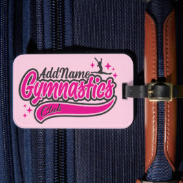 Gymnast Split Leap Gymnastiek op maat Bagagelabel