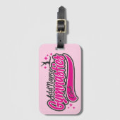 Gymnast Split Leap Gymnastiek op maat Bagagelabel (Voorkant (verticaal))