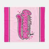 Gymnast Split Leap Gymnastiek op maat Fleece Deken (Voorkant (Horizontaal))