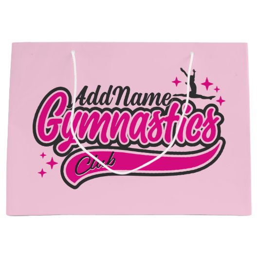 Gymnast Split Leap Gymnastiek op maat Groot Cadeauzakje (Voorkant)