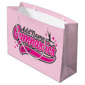 Gymnast Split Leap Gymnastiek op maat Groot Cadeauzakje (Achterkant Gekanteld)