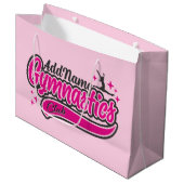 Gymnast Split Leap Gymnastiek op maat Groot Cadeauzakje (Voorkant Gekanteld)