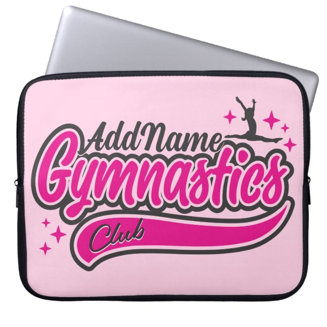 Gymnast Split Leap Gymnastiek op maat Laptop Sleeve (Voorkant)