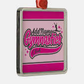 Gymnast Split Leap Gymnastiek op maat Metalen Ornament (Rechts)