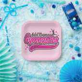 Gymnast Split Leap Gymnastiek op maat Papieren Bordje (Feest)